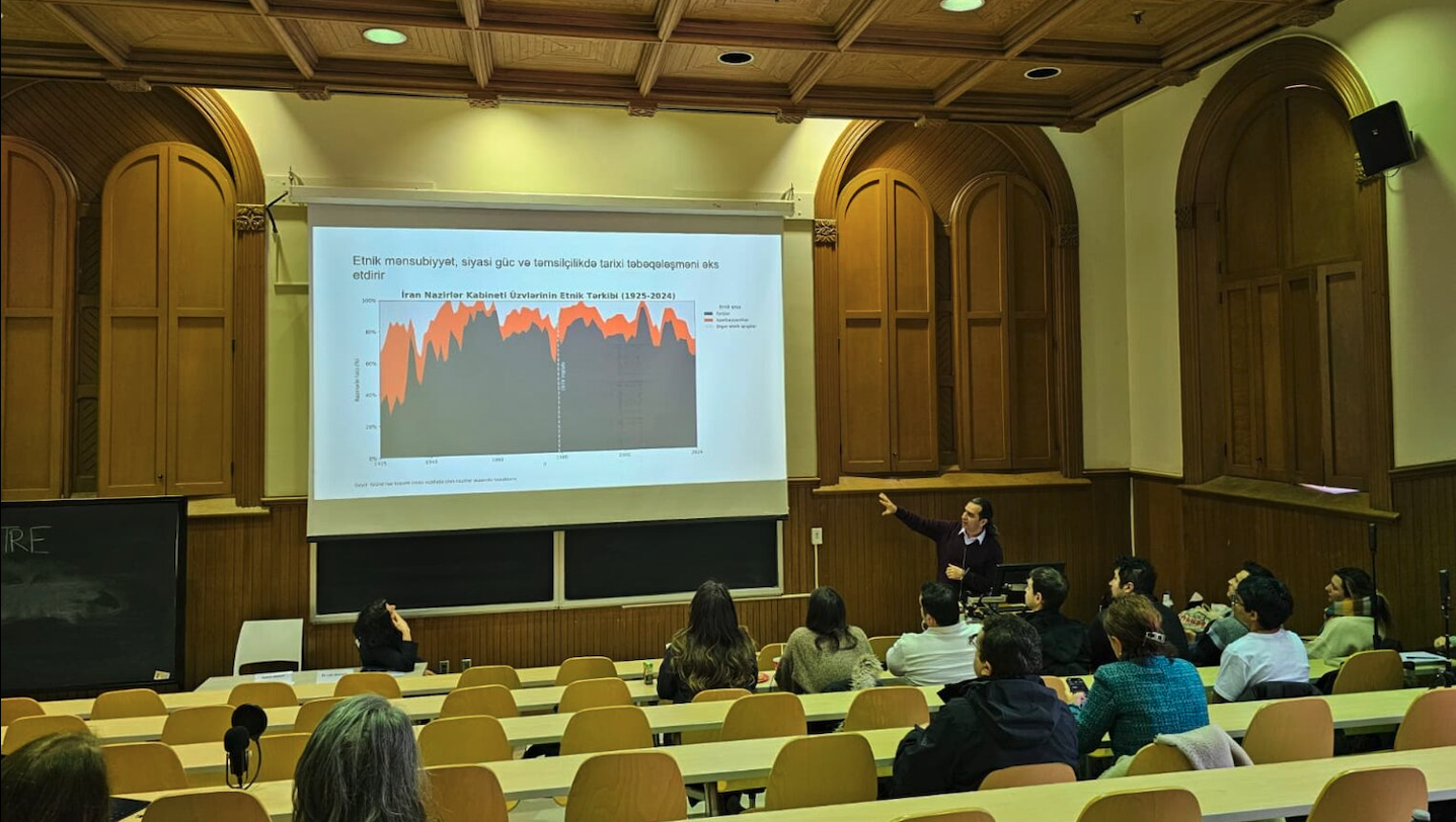 Ramin Jabbarli presenting his research