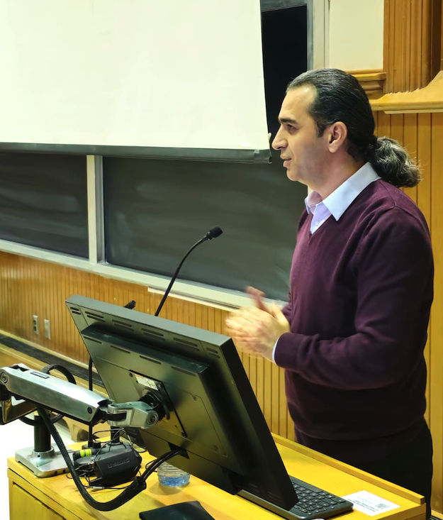 Ramin Jabbarli giving a lecture